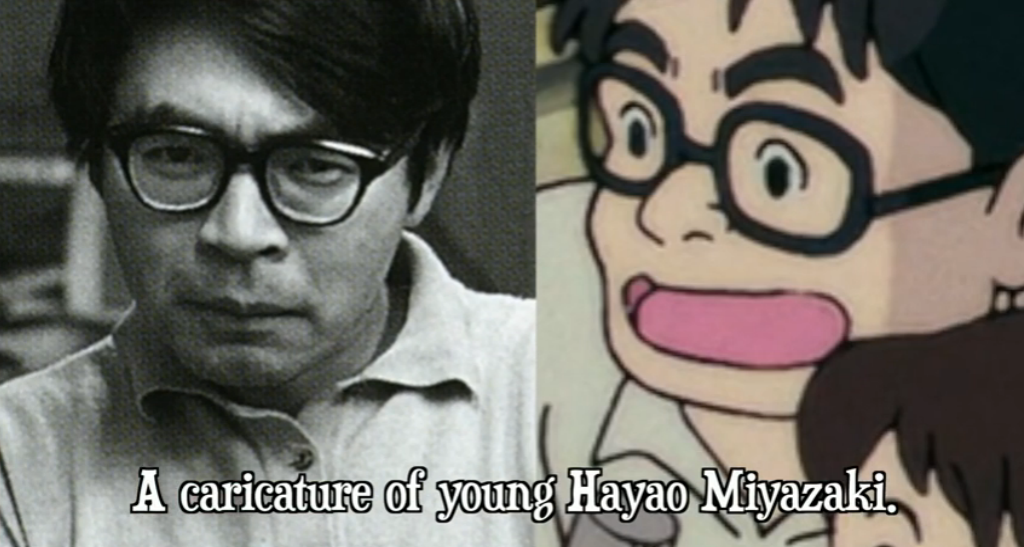 Is that a caricature of a young Hayao Miyazaki?