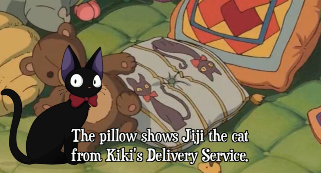Hey, that's Jiji from Kiki's Delivery Service!
