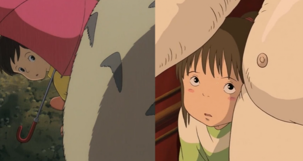 A similar scene from Totoro and Spirited Away