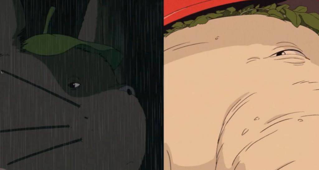 A similar scene from Totoro and Spirited Away