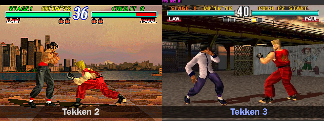 Tekken 2 and Tekken 3 Graphics