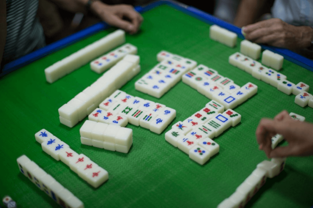 Mahjong Game In Progress