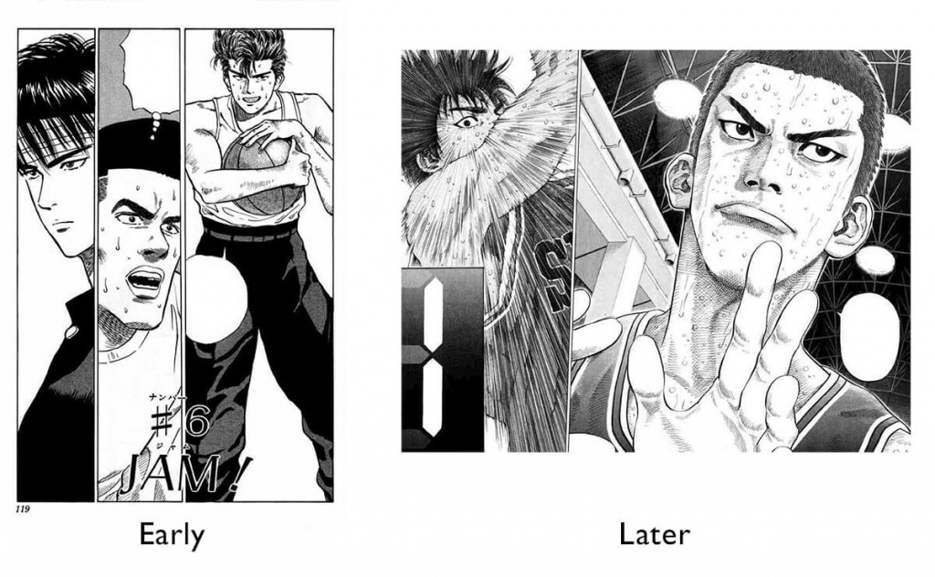 Slam Dunk's early and later art