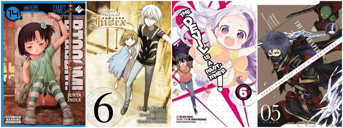 July 2016 Manga Releases (BTOOOM!, A Certain Magical Index, The Devil Is a Part-Timer!, Final Fantasy Type-0 Side)