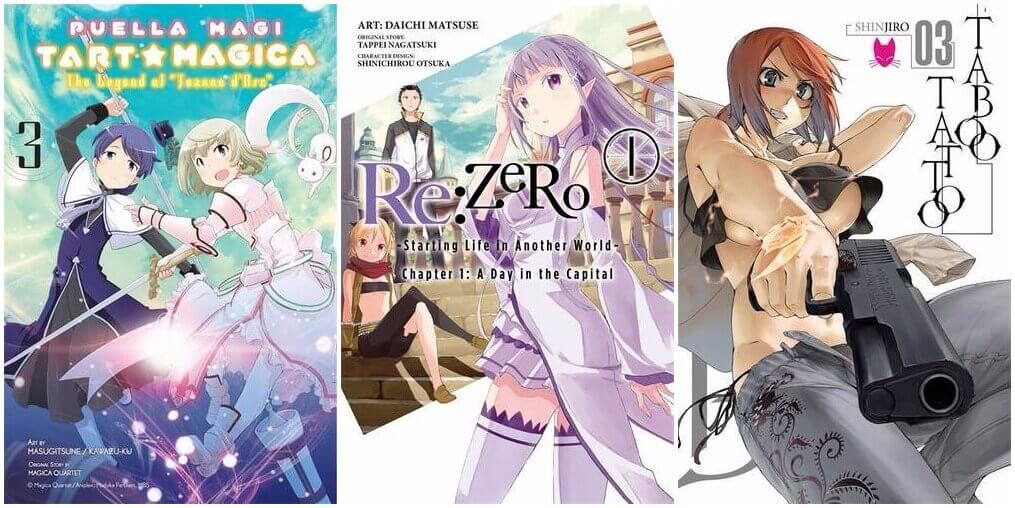 July 2016 Manga Releases (Puella Magi Tart Magica, Re: Zero, Taboo Tattoo)