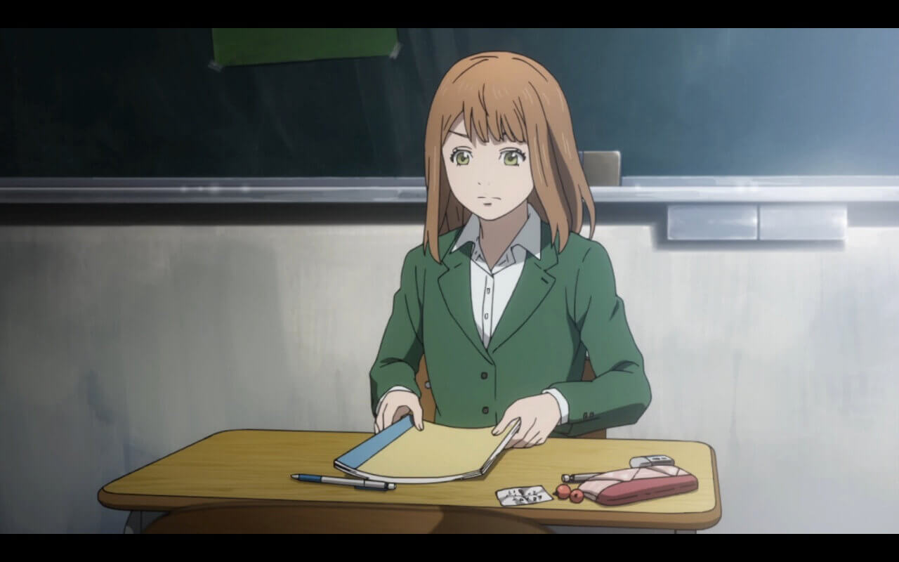 Orange Episode 3 Review Naho about to write a reply to Kakeru.