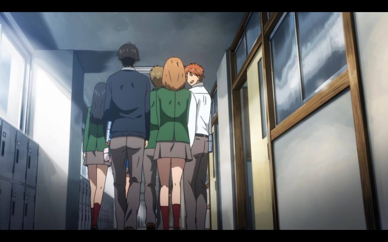 Orange Episode 3 Review The group walking down the hallway together.