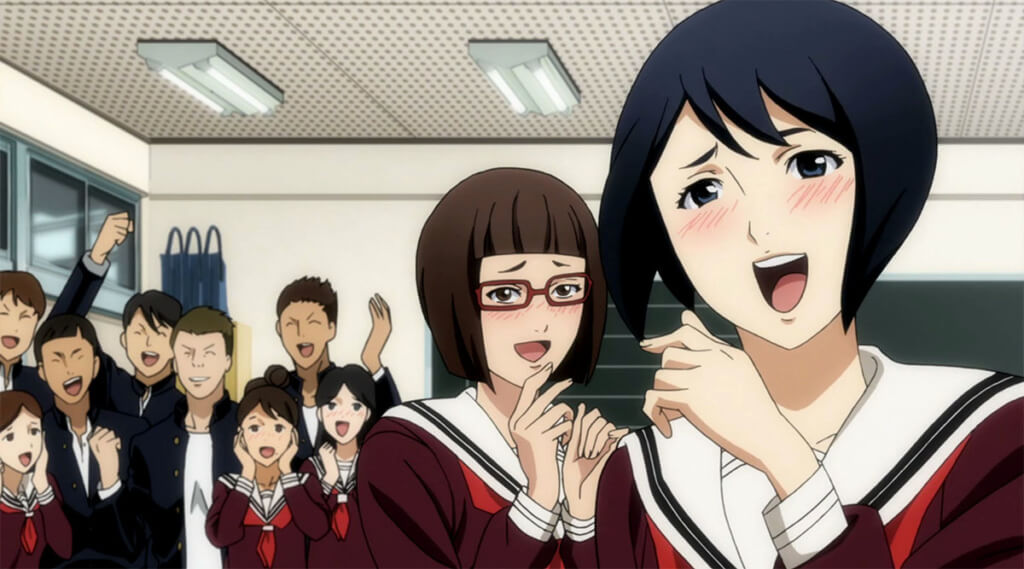 Sakamoto's classmates fangirling over him