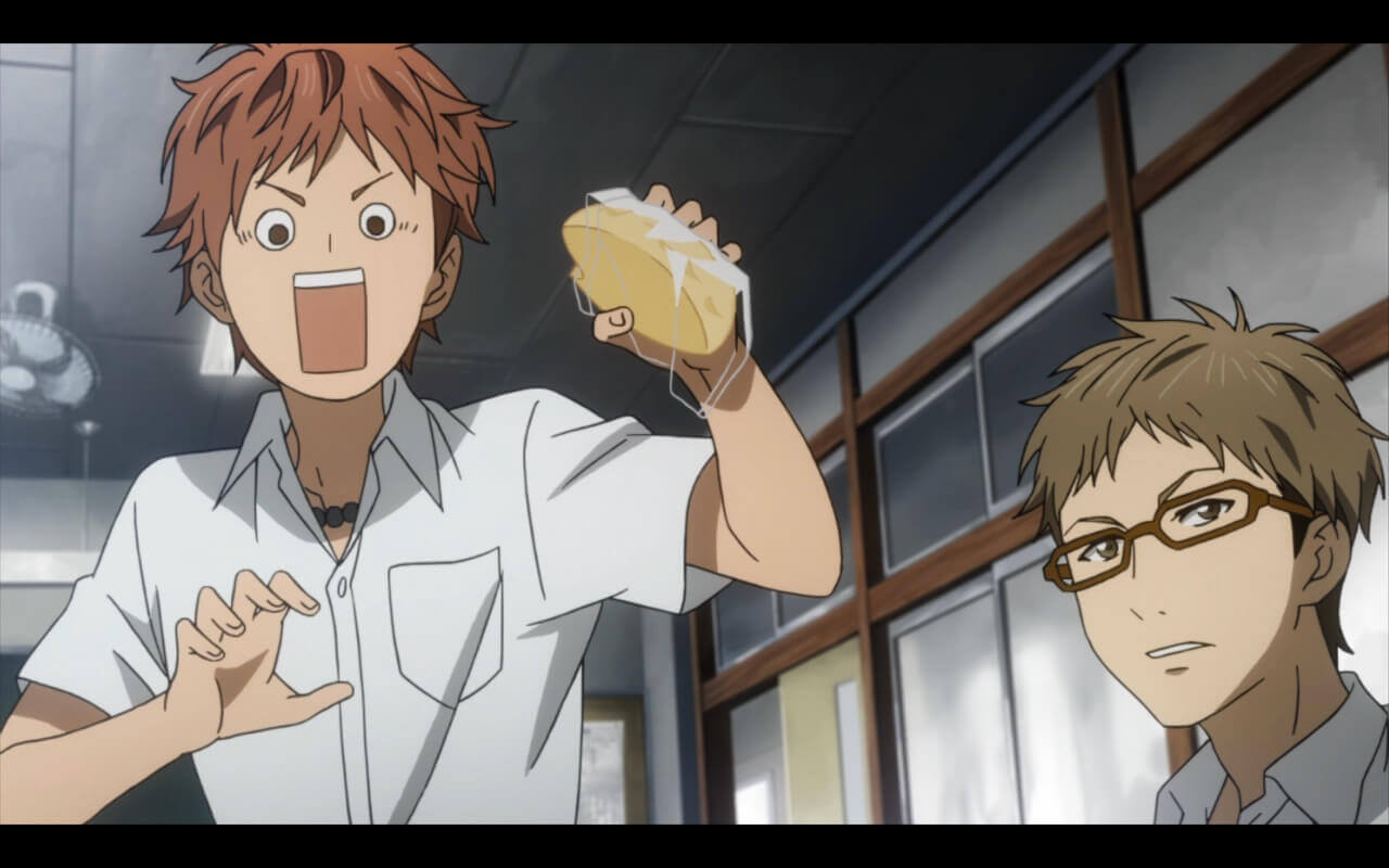 Orange Episode 7 Review Suwa comically reacts to learning that Kakeru's birthday is fast approaching.