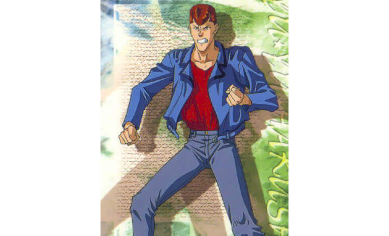 Kazuma Kuwabara posing slightly angry