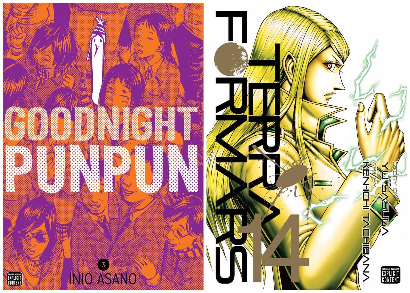 September 2016 Manga Releases Covers for Goodnight Punpun and Terra Formars.