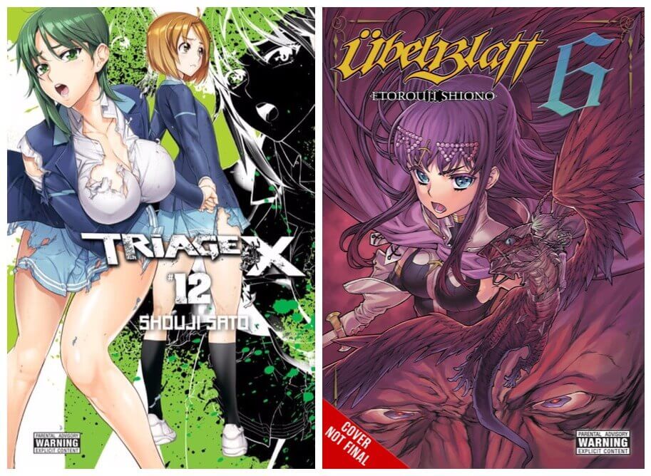 September 2016 Manga Releases Covers for Triage X and Ubel Blatt.