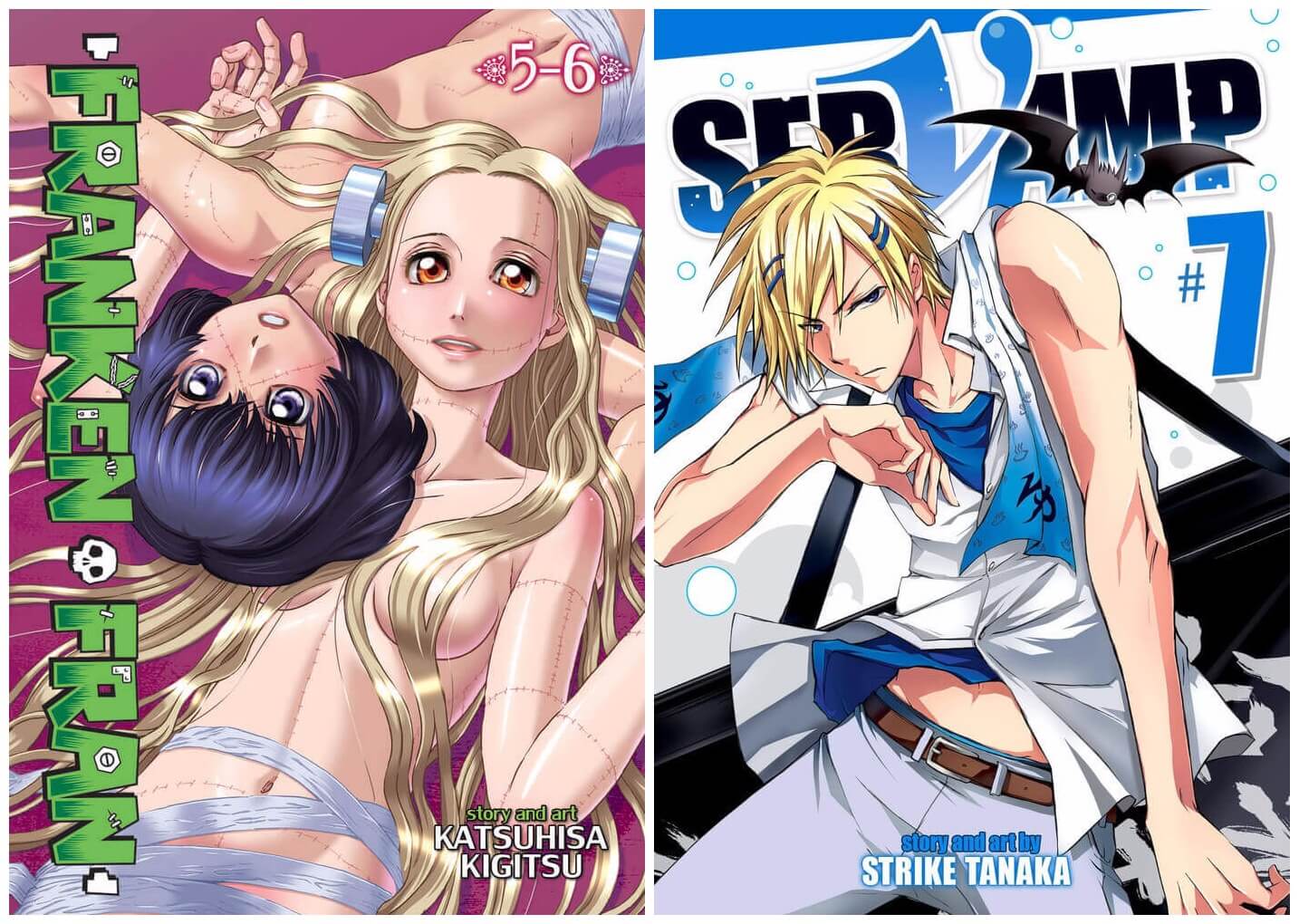 September 2016 Manga Releases Covers for Franken Fran and Servamp.