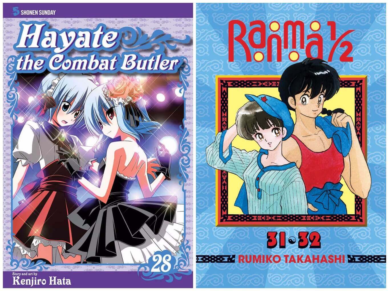 September 2016 Manga Releases Covers for Hayate the Combat Butler and Ranma 1/2 2-in-1 Edition.