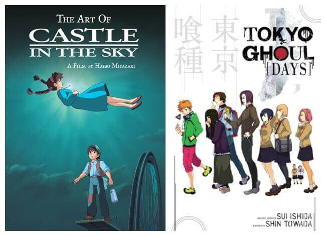 October 2016 Manga Releases Covers for The Art of Castle in the Sky and Tokyo Ghoul: Days.
