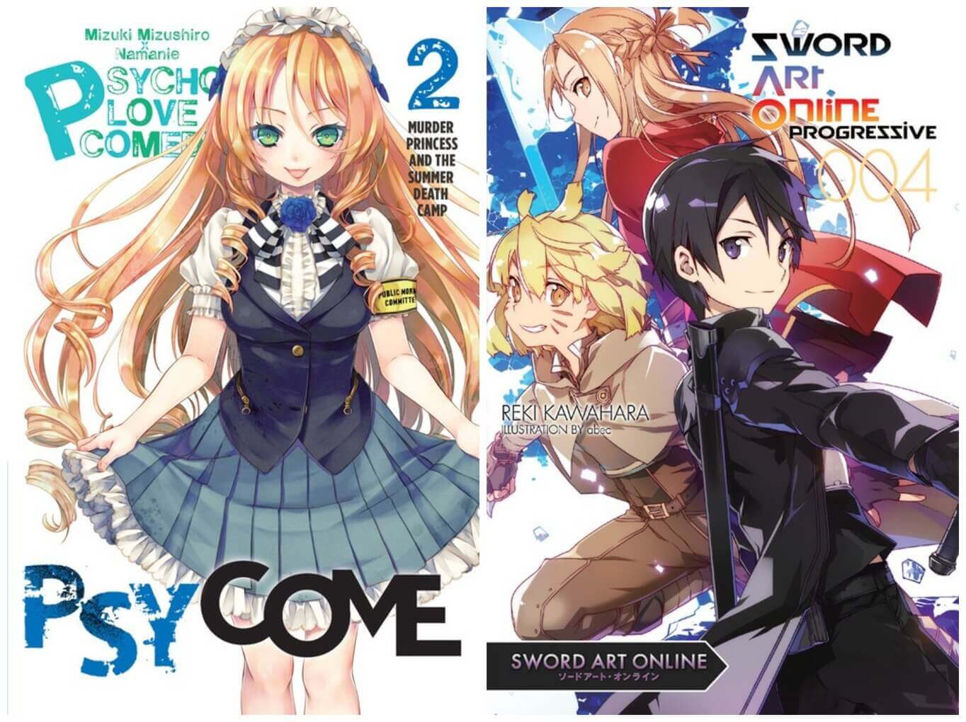 October 2016 Manga Releases Covers for Psycome and Sword Art Online Progressive.