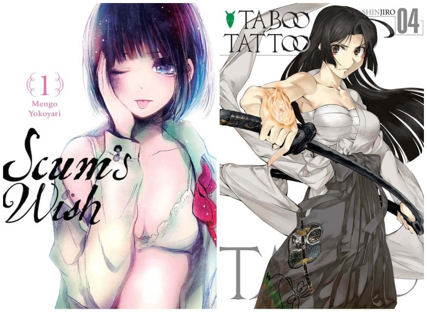 October 2016 Manga Releases Covers for Scum's Wish and Taboo Tattoo.