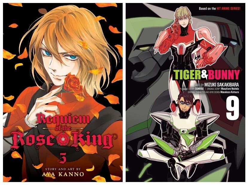 November 2016 Manga Releases Covers for Requiem of the Rose King and Tiger and Bunny.