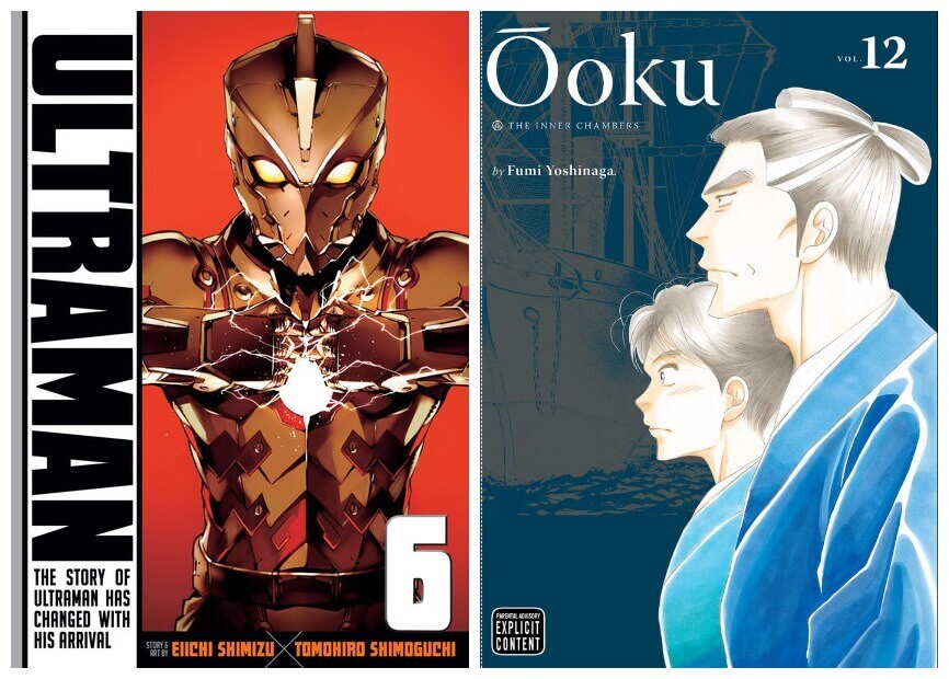 November 2016 Manga Releases Covers for Ultraman and Ooku.