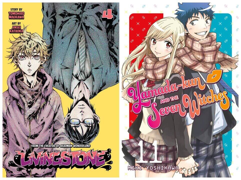 November 2016 Manga Releases Covers for Livingstone and Yamada-kun and the Seven Witches.