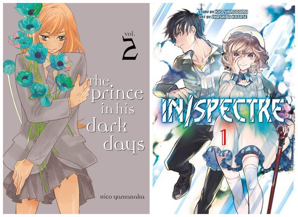 November 2016 Manga Releases Covers for The Prince in His Dark Days and In/Spectre.