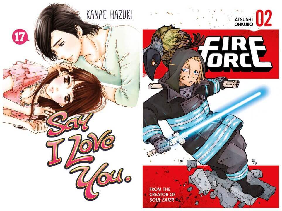 February 2017 Manga Releases Covers for Say I Love You and Fire Force.