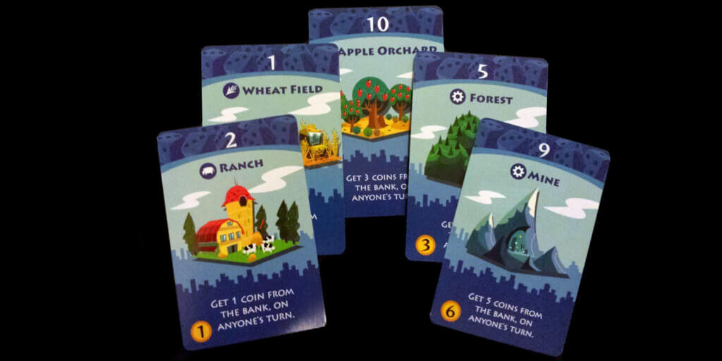 Machi Koro Game Pieces - Primary Industries Cards