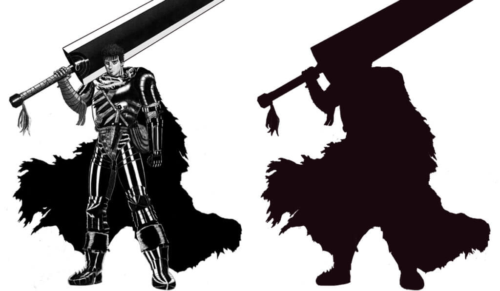 Guts from Berserk Holding Dragonslayer in Silhouette Test