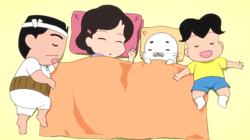 Goma-chan and family were asleep