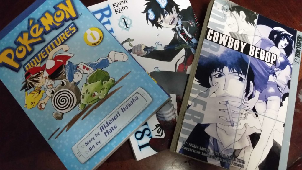 Pokemon Adventures, Blue Exorcist, & Cowboy Bebop manga