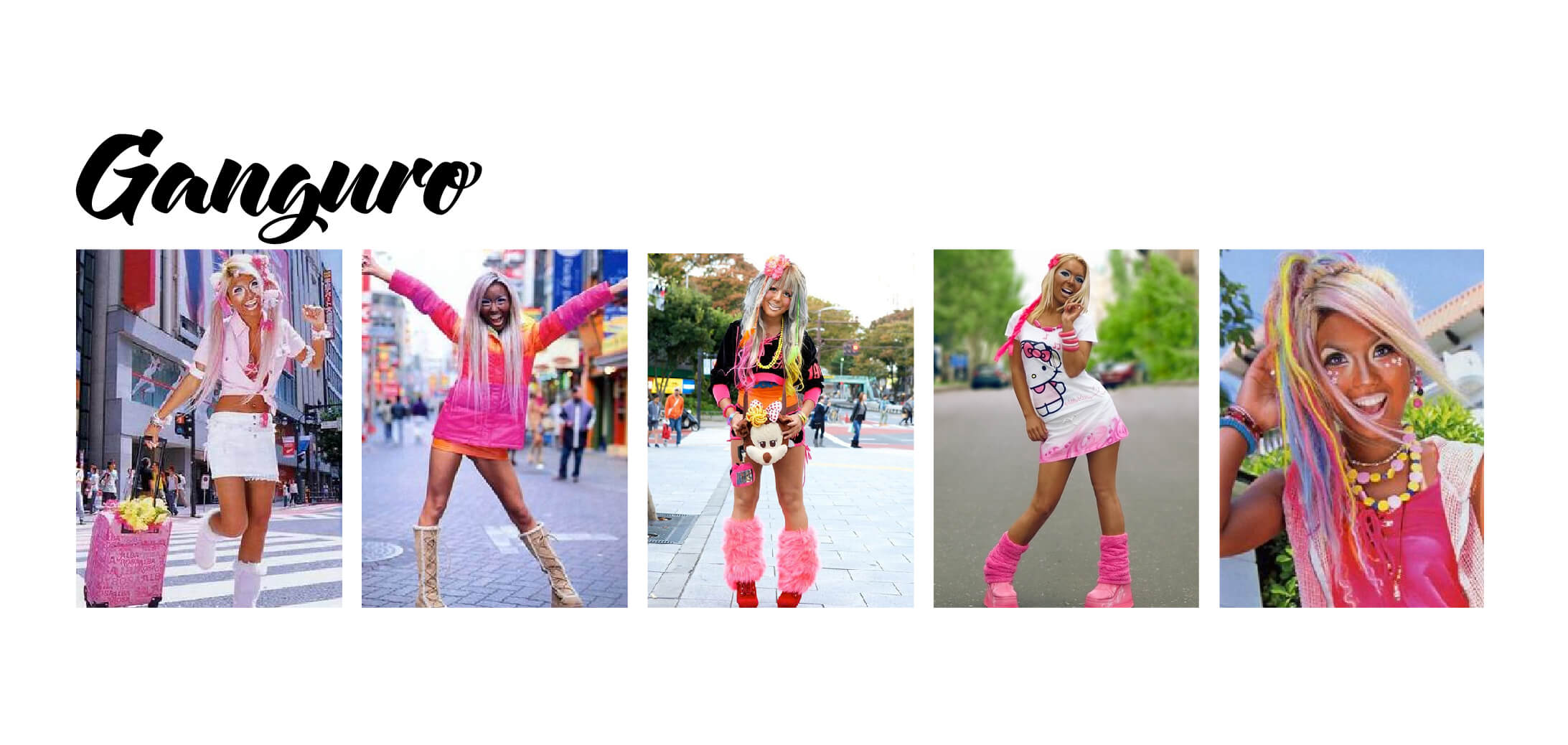 Examples of Ganguro fashion