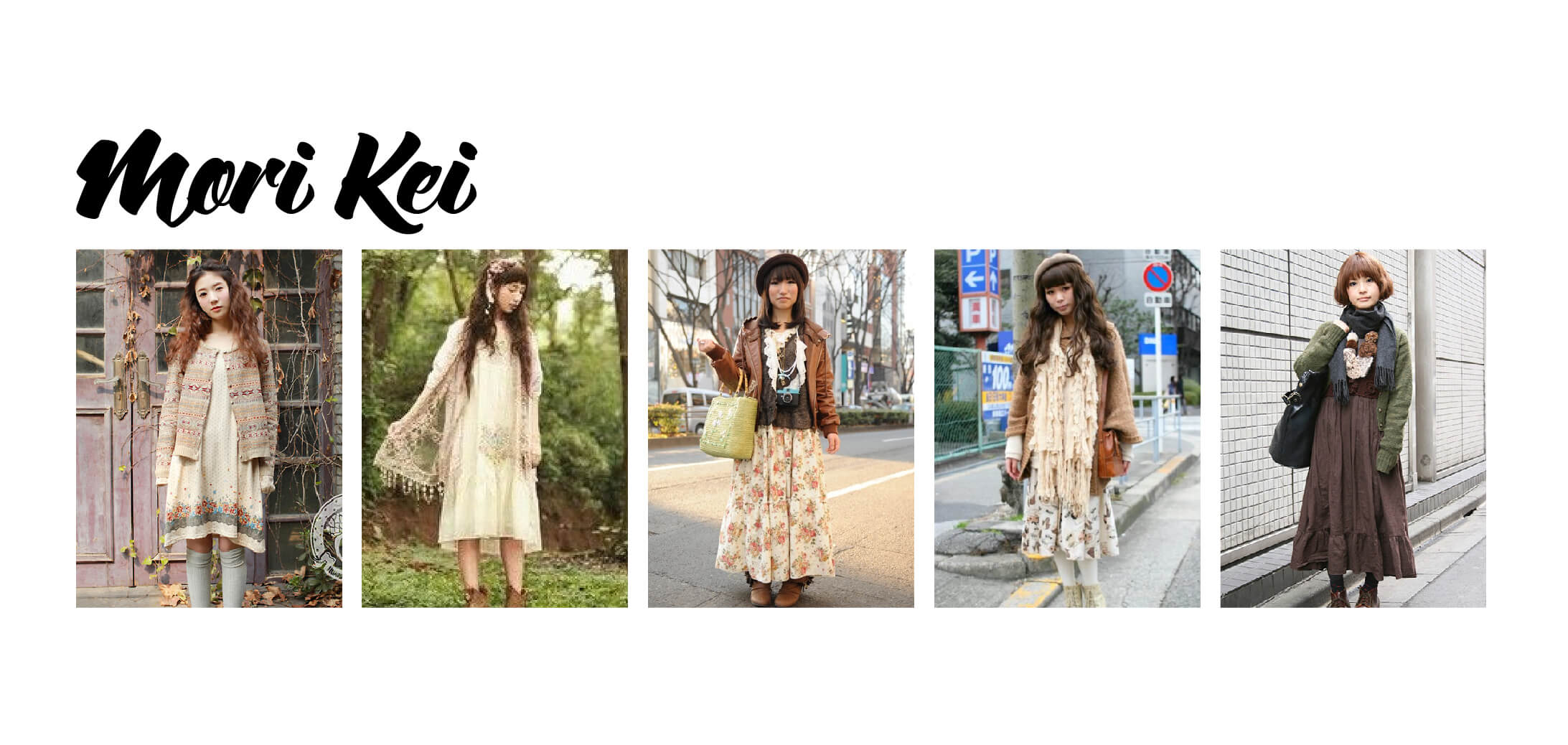 Examples of Mori Kei Fashion