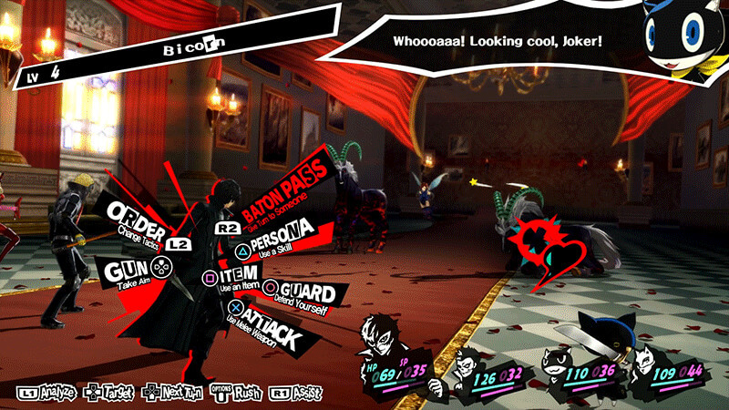 Persona 5 Fight Screen