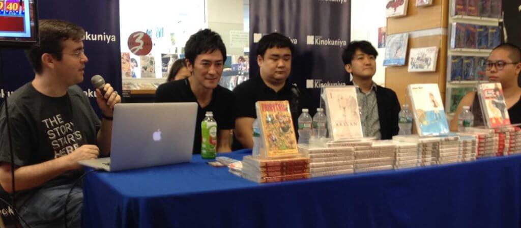 Representatives from Kodansha at the NYC Kinokuniya