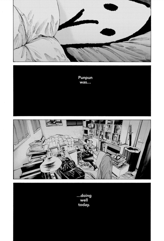 Punpun shutting himself in his room.