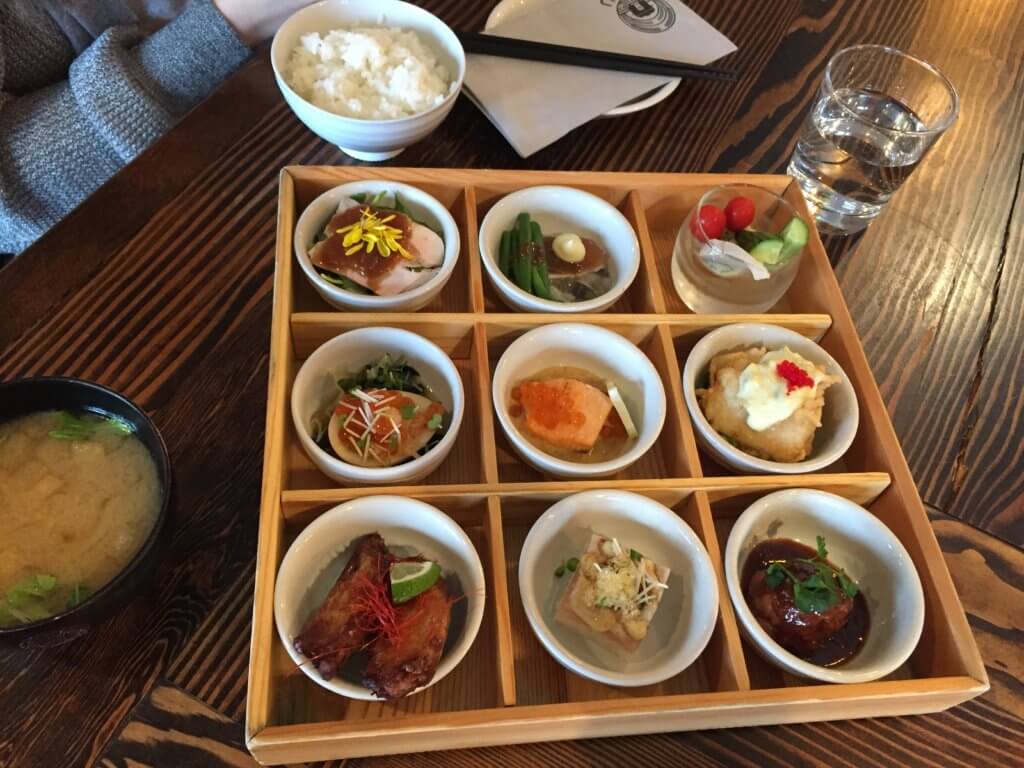 Bento set with 9 small dishes