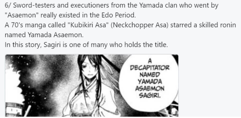 A tweet explaining the existence of the Asaemon