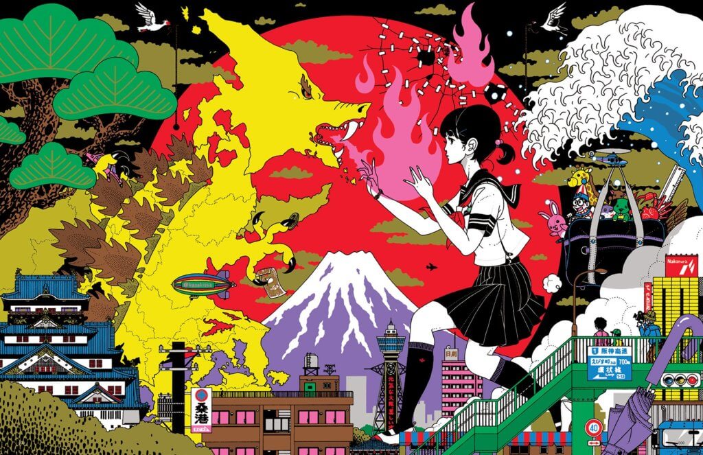 Yusuke Nakamura's promotional poster design for J-Pop Summit 2015.