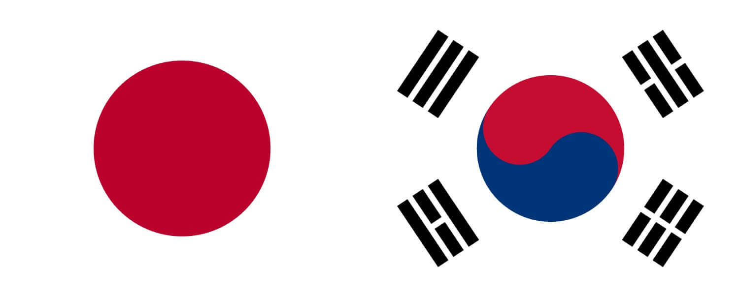 Opera Singer & Music Duo Bridge Japan-South Korea Relations The Japanese and South Korean flags