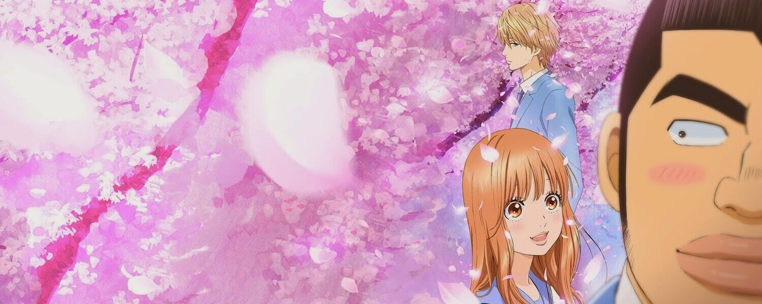 My Love Story Review Takeo, Yamato, and Sunakawa among the cherry blossoms