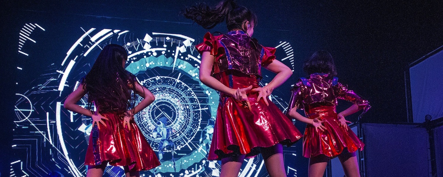 We Are Perfume World Tour 3rd Document The three women of Perfume dancing