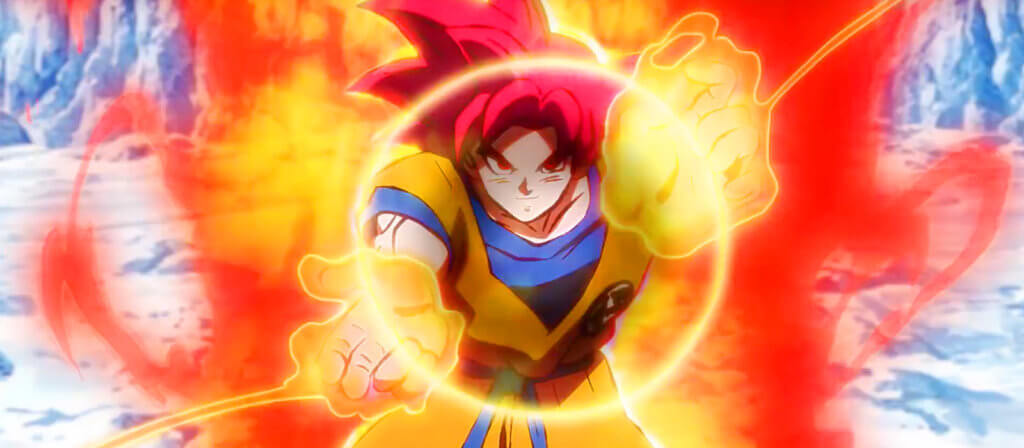 Goku powering up