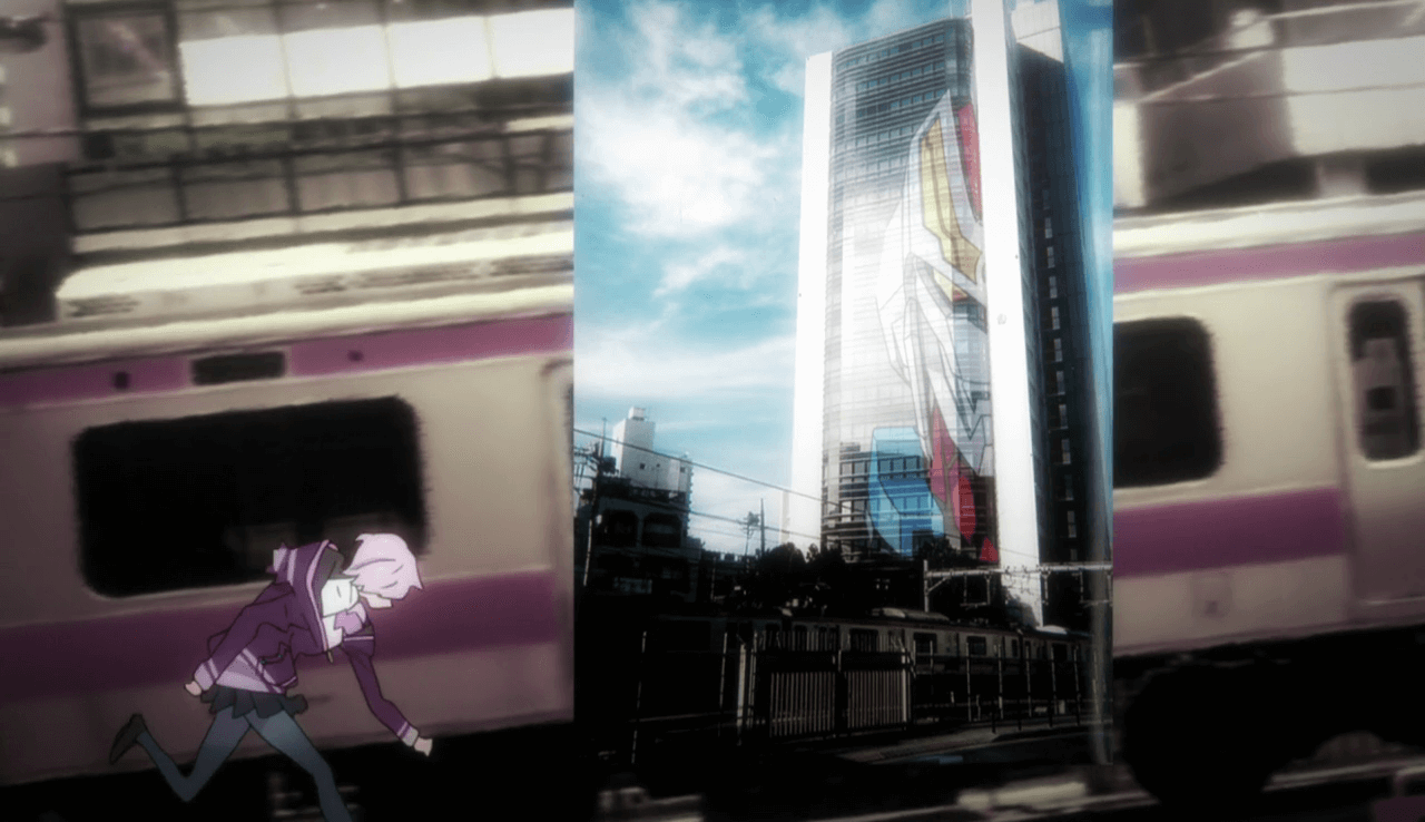 Akane running in Gridman