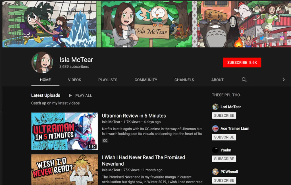 Isla McTear's YouTube Channel