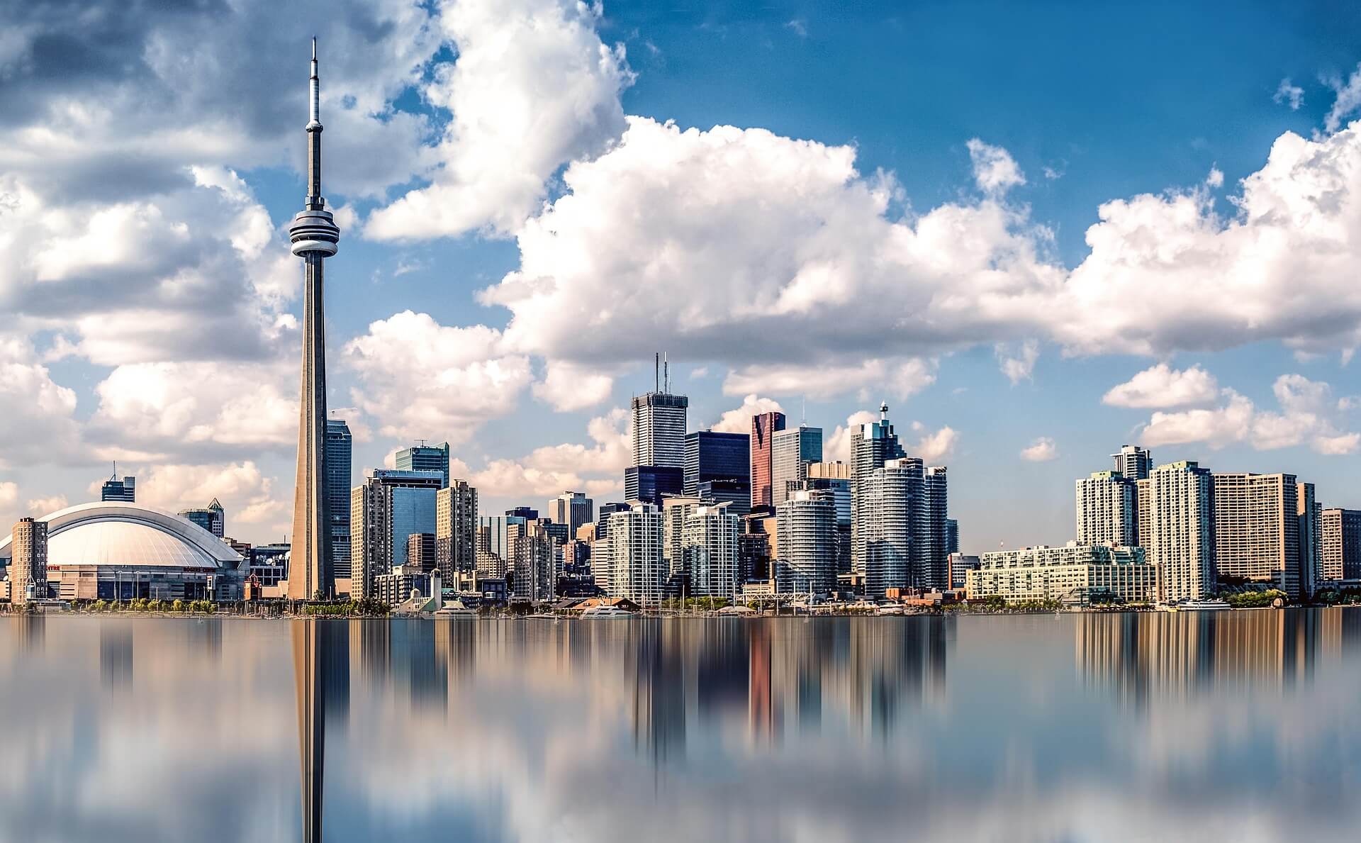 A landscape shot of Toronto, Canada's skyline