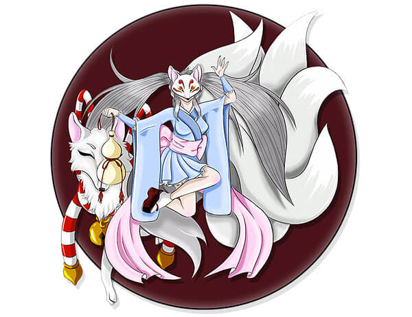 Nomikai Dallas' mascot and fox spirit