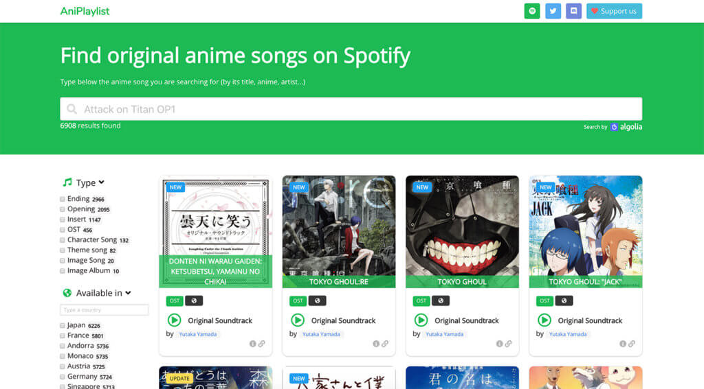 AniPlaylist  attack on titan on Spotify & Apple Music