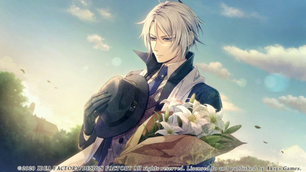 Dante holds flowers and his hat to his chest while praying at a grave.