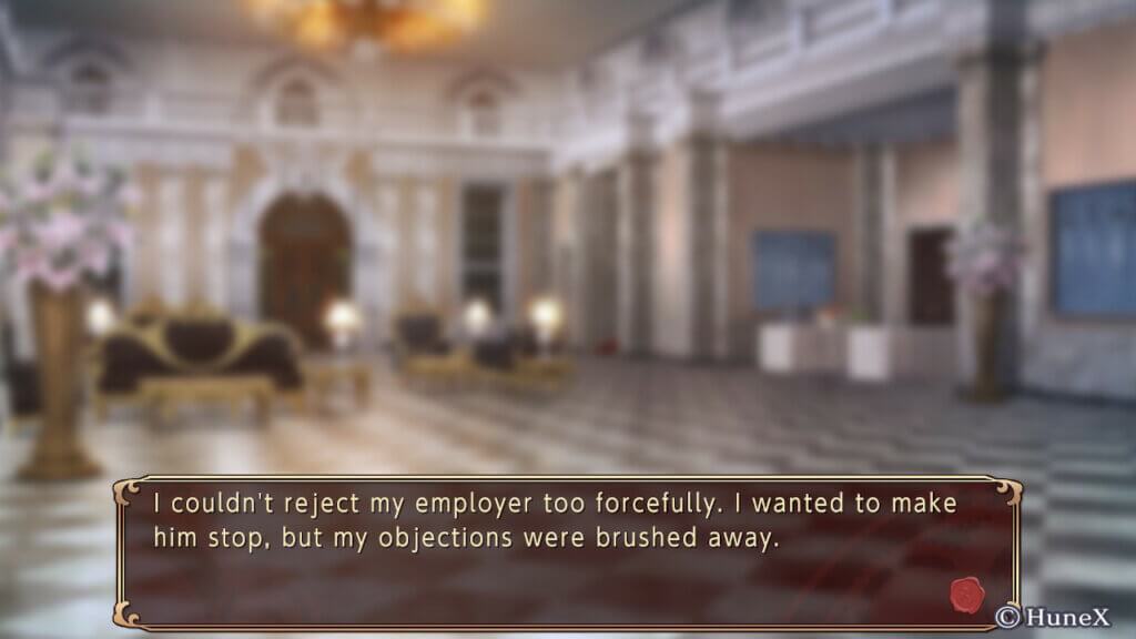 Cyrus thinking, "I couldn't reject my employer too forcefully. I wanted to make him stop, but my objections were brushed away."