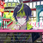 Showcasing errors: sudden name change for a love interest. The text reads: "It's true that I've always been worried about Hotaru Saiin-kun. But that's because he's too serious and doesn't take care of himself." The character is Ryuki Keisaiin. There is also an honorific added to the new name despite the game not using honorifics any other time.